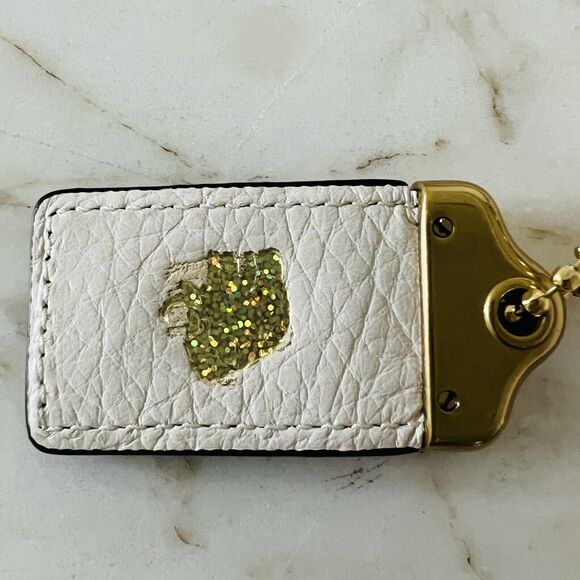 COACH Emery Chalk Multi Pebble Leather Crossbody Bag With Varsity Stripe - Picture 8 of 13